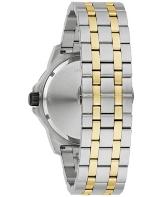 Men's Marine Star Diamond Accent Two-Tone Stainless Steel Bracelet Watch 44mm