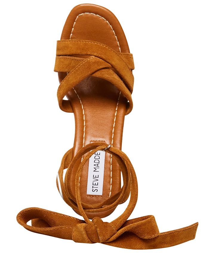 women's rydley tie up wooden platform sandals
