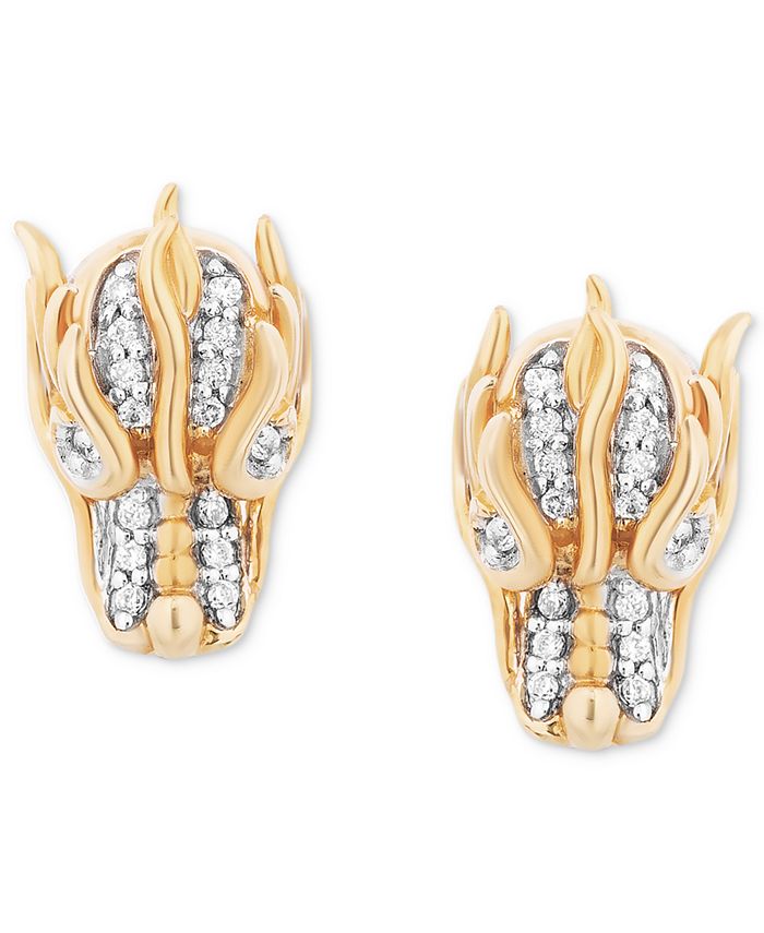 Enchanted Disney Fine Jewelry Diamond Mushu Dragon Stud Earrings