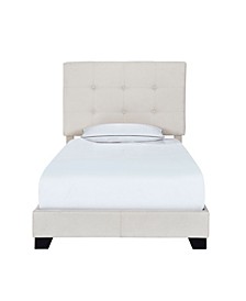 Button Tufted Upholstered Bed, Twin