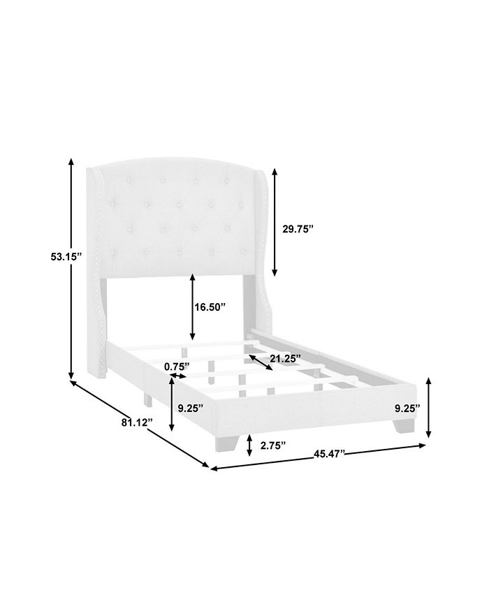 Homefare Tufted Wing Bed, Twin Macy's
