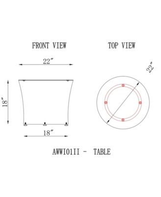 Bistro All-Weather Conversation 2 Round Chairs and 18" H Table, Set of 2