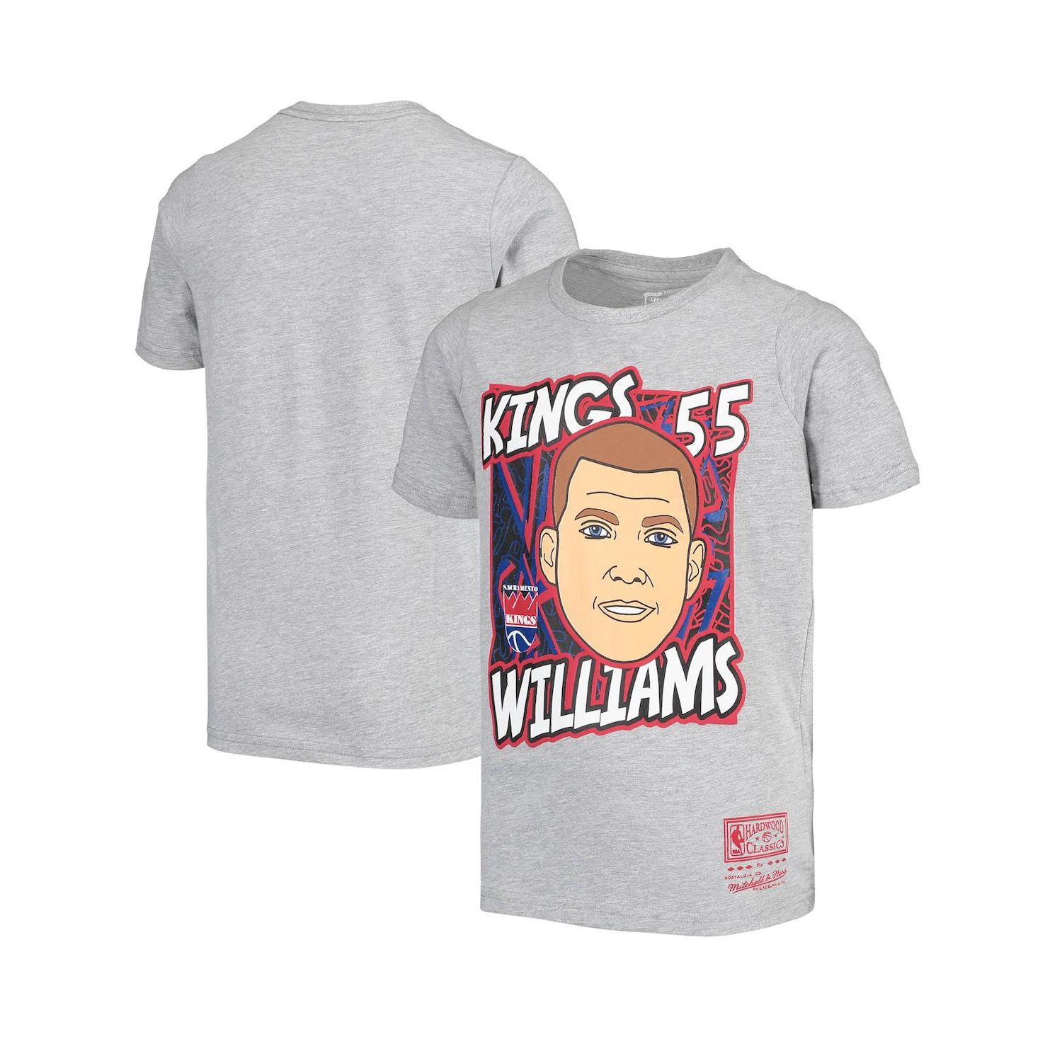 Big Boys Jason Williams Gray Sacramento Kings Hardwood Classics King of the Court Player T-shirt
