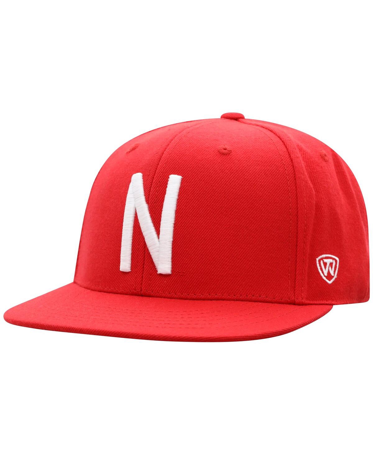 Men's Top of the WorldNebraska Huskers Team Color Fitted Hat - Scarlet