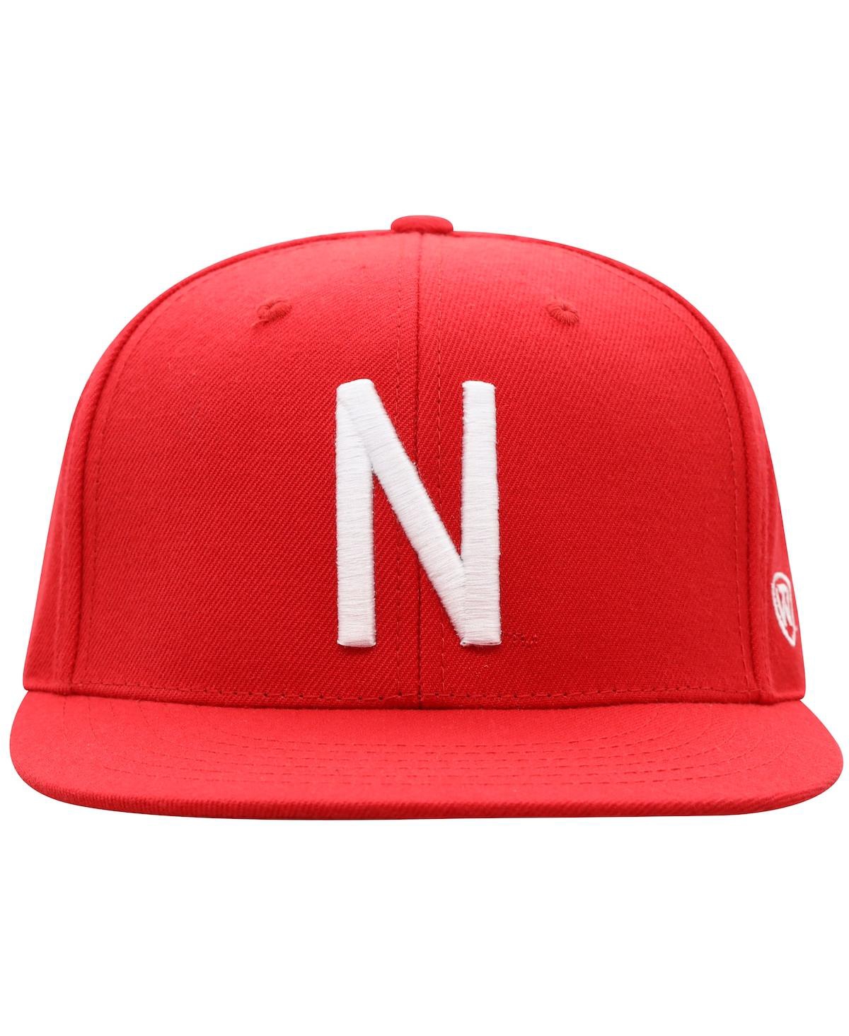 Men's Top of the WorldNebraska Huskers Team Color Fitted Hat - Scarlet