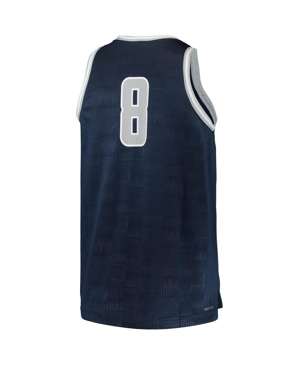 Men's Jordan #8Georgetown Hoyas Team Replica Basketball Jersey - Navy