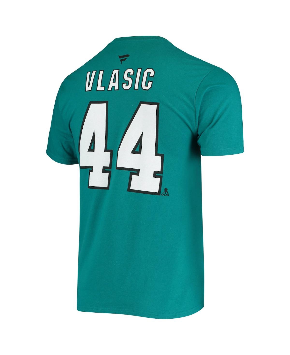 Men's Fanatics Marc-Edouard VlasicSan Jose Sharks Player Name and Number T-shirt - Teal