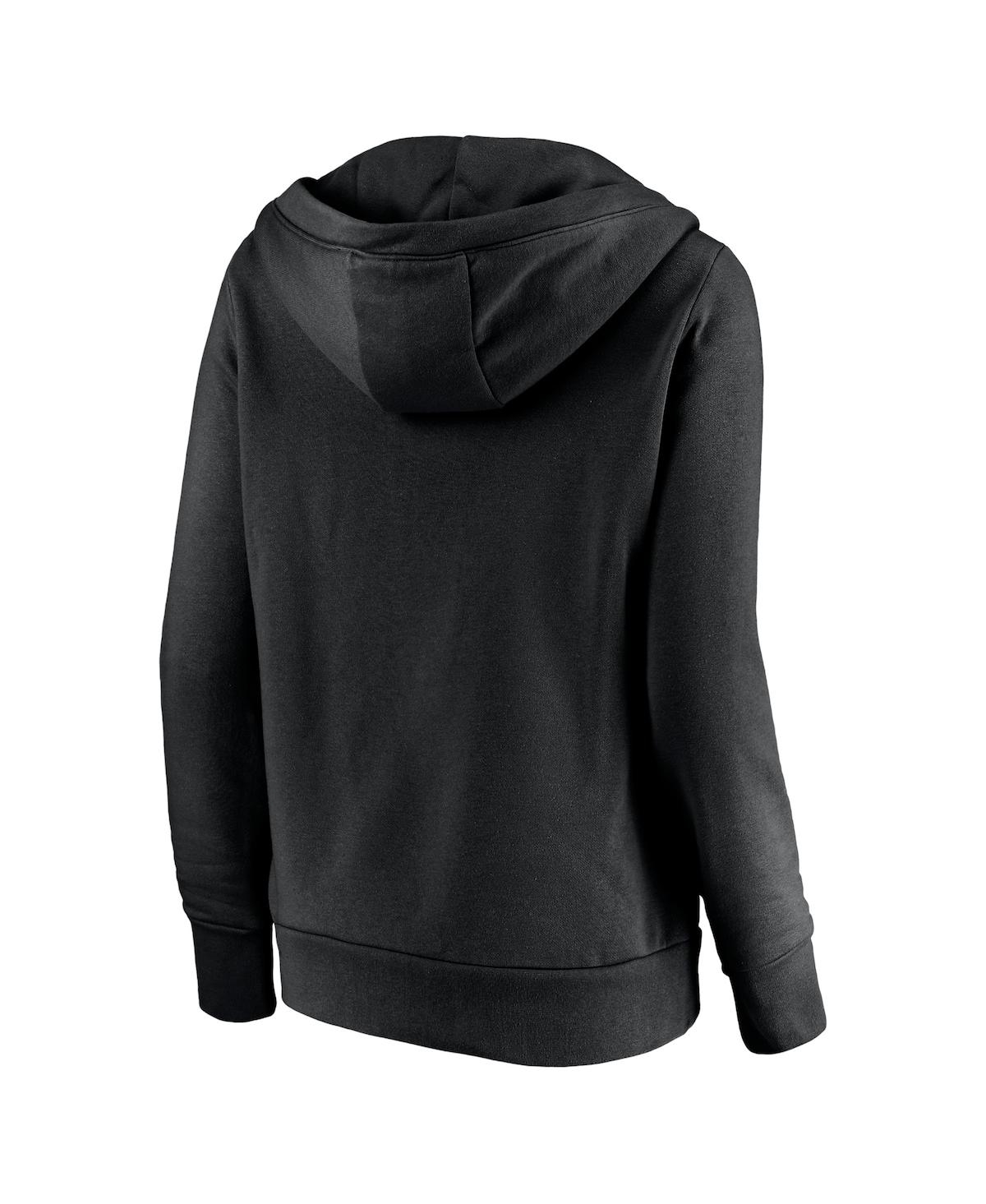 Women's FanaticsChicago Blackhawks Authentic Pro Secondary Logo V-Neck Pullover Hoodie - Black