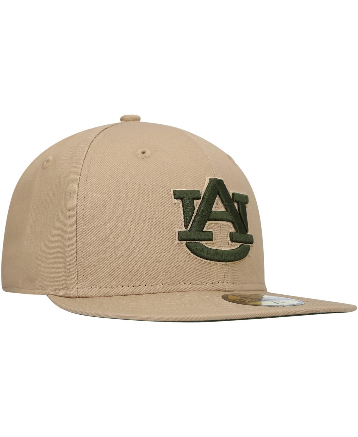 Men's New EraAuburn Tigers Camel & Rifle 59FIFTY Fitted Hat - Tan