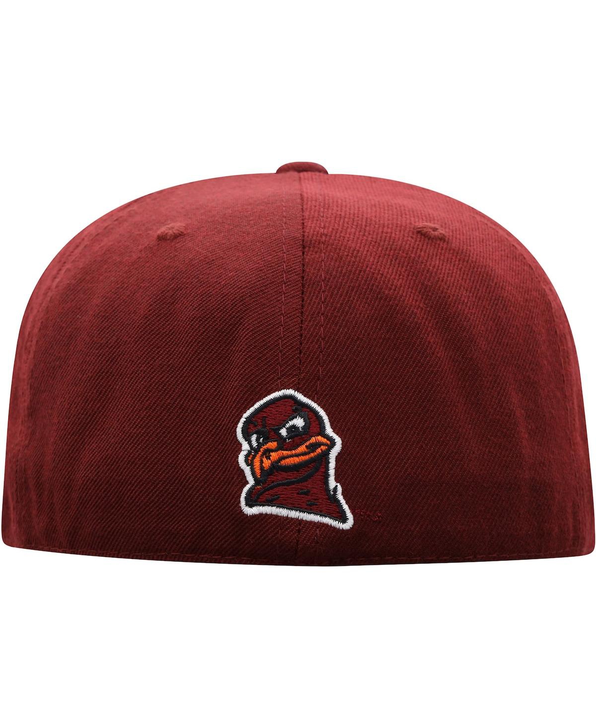 Men's Top of the WorldVirginia Tech Hokies Team Color Fitted Hat - Maroon