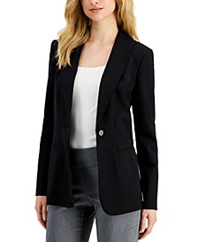 Petite Long Sleeve Collared Blazer, Created for Macy's 