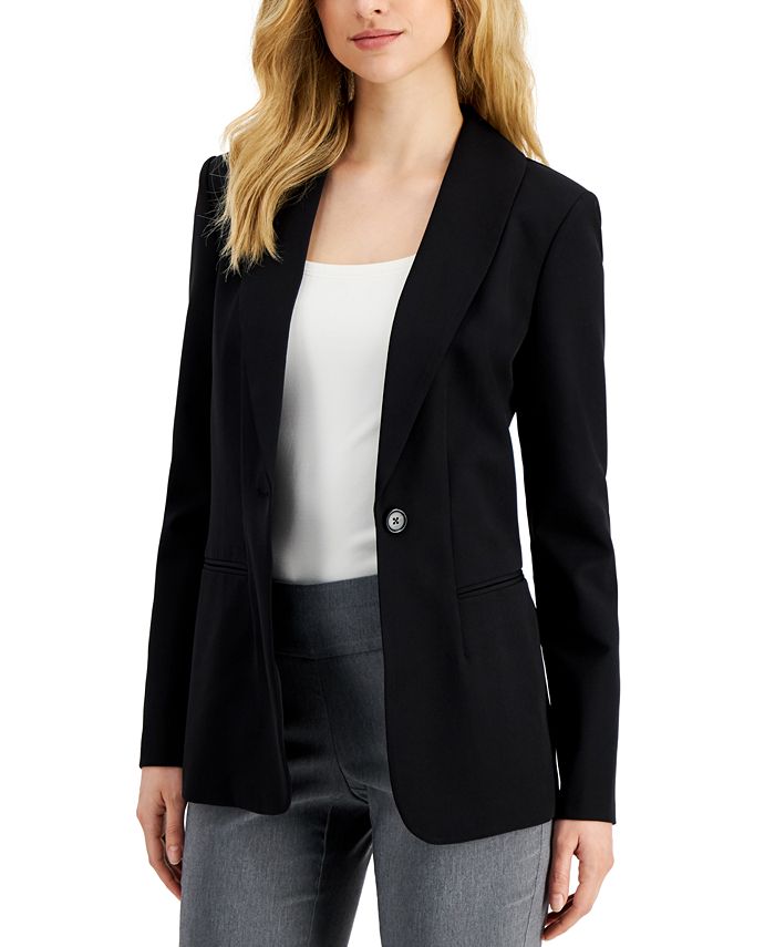 Alfani Womens Petite Black Jacket Size 8p Wpl 8046