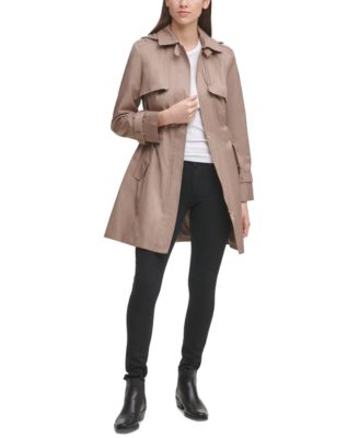 cole haan hooded trench coat