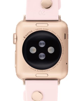 COACH Women's Tea Rose Blush Rubber 38/40/41mm Apple Watch Band