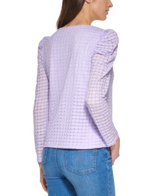 calvin klein puff sleeve top