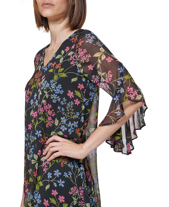 Calvin klein floral shift dress hotsell