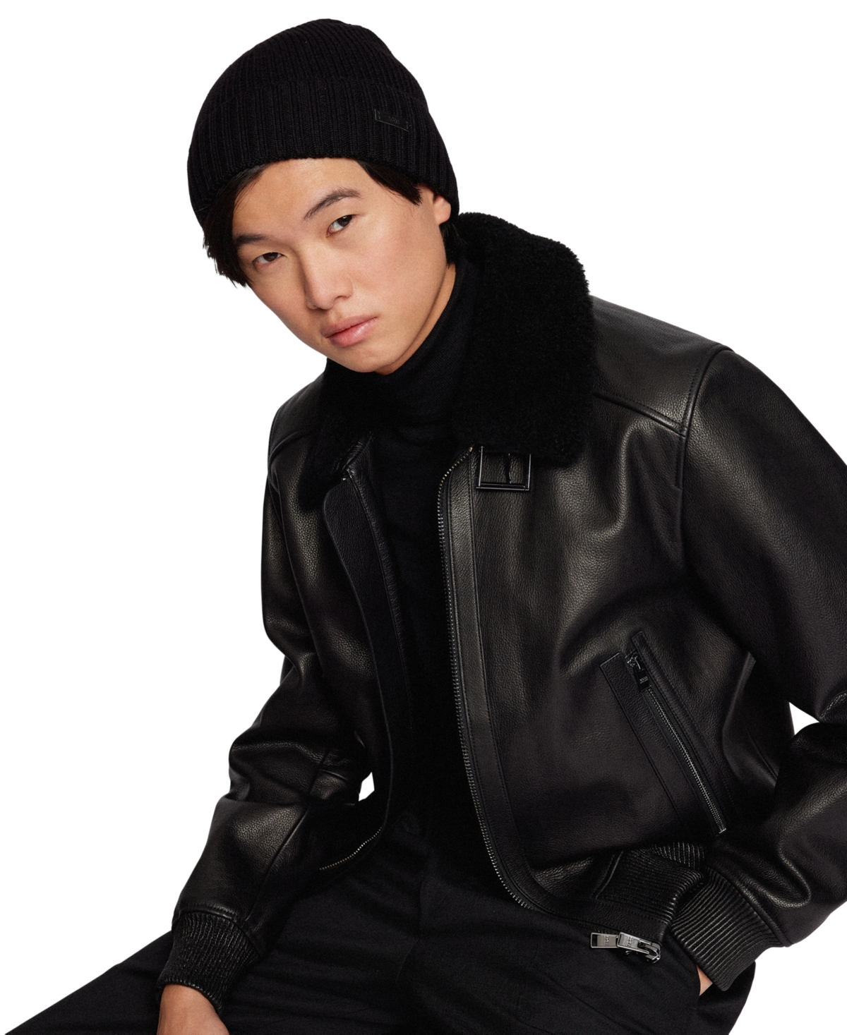 Boss by Hugo Boss Men's Virgin-Wool Beanie Hat