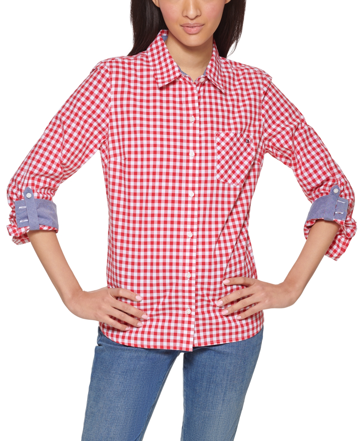 Tommy Hilfiger Women's Cotton Plaid Utility Shirt
