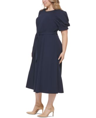 calvin klein plus size fit and flare dress