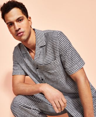 Royalty by Maluma Men's Relaxed-Fit Check Shirt, Created for Macy's
