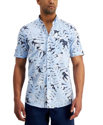 Club Room Men's Bold Leaves Shirt 