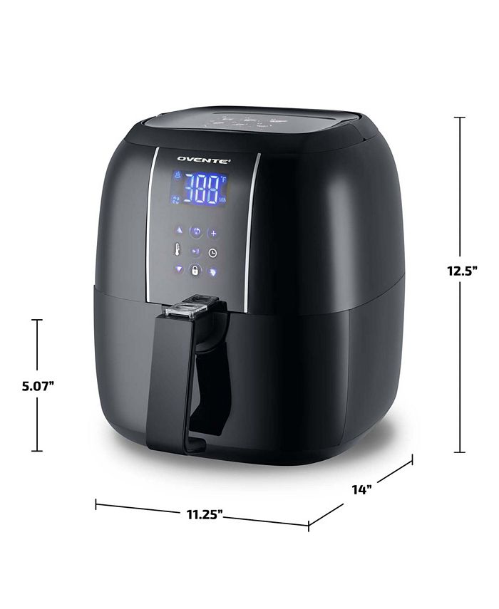OVENTE Air Fryer with 3.2 Quarts Frying Basket and Display Touch Sensor