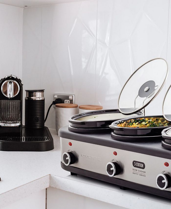 OVENTE Stainless Steel Triple Slow Cooker Buffet Server Macy's