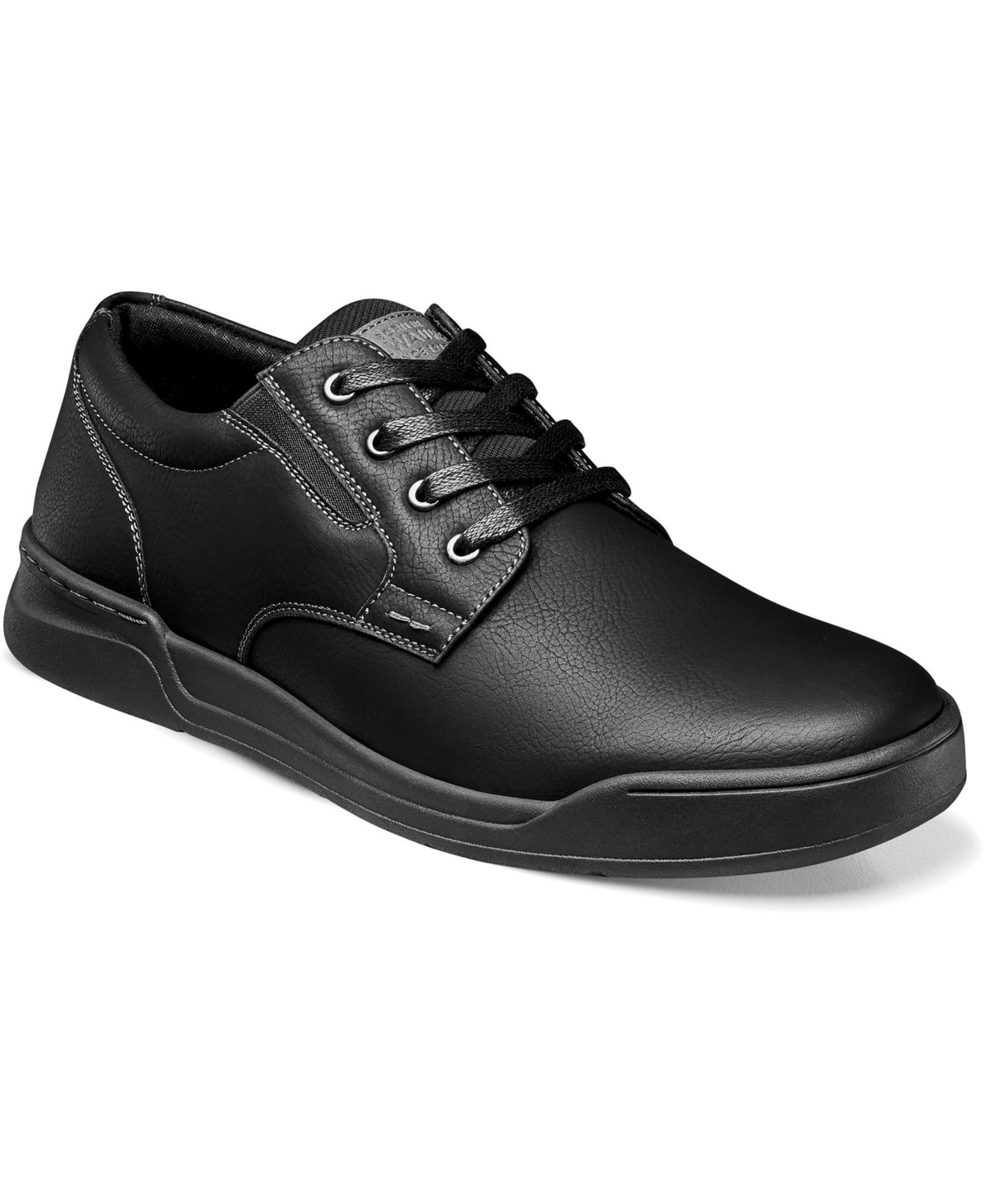 Men's Tour Work Slip Resistant Plain Toe Lace Up Oxford Shoes - Black