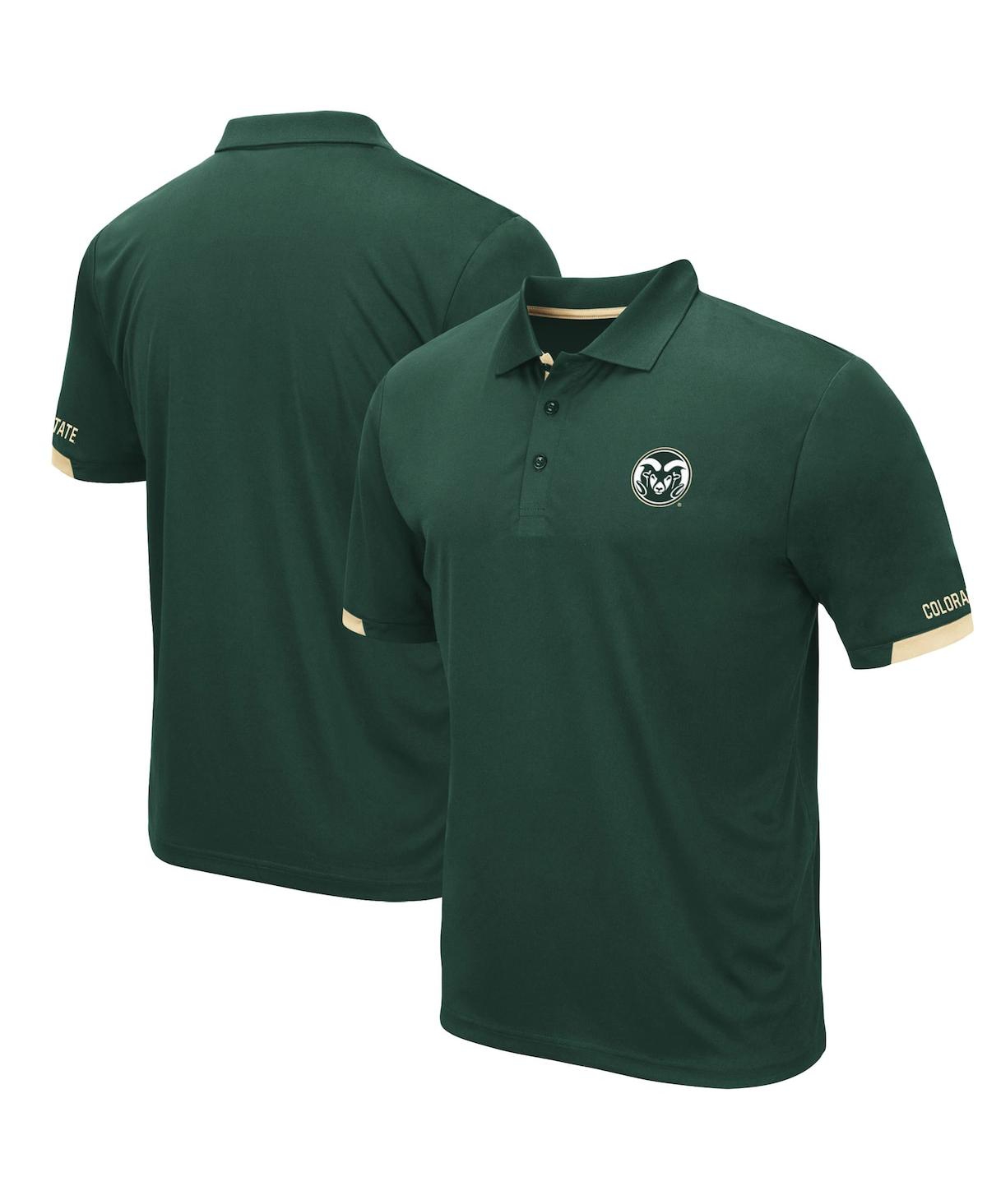 Men's Colosseum Green Colorado State Rams Logo Santry Polo Shirt - Green