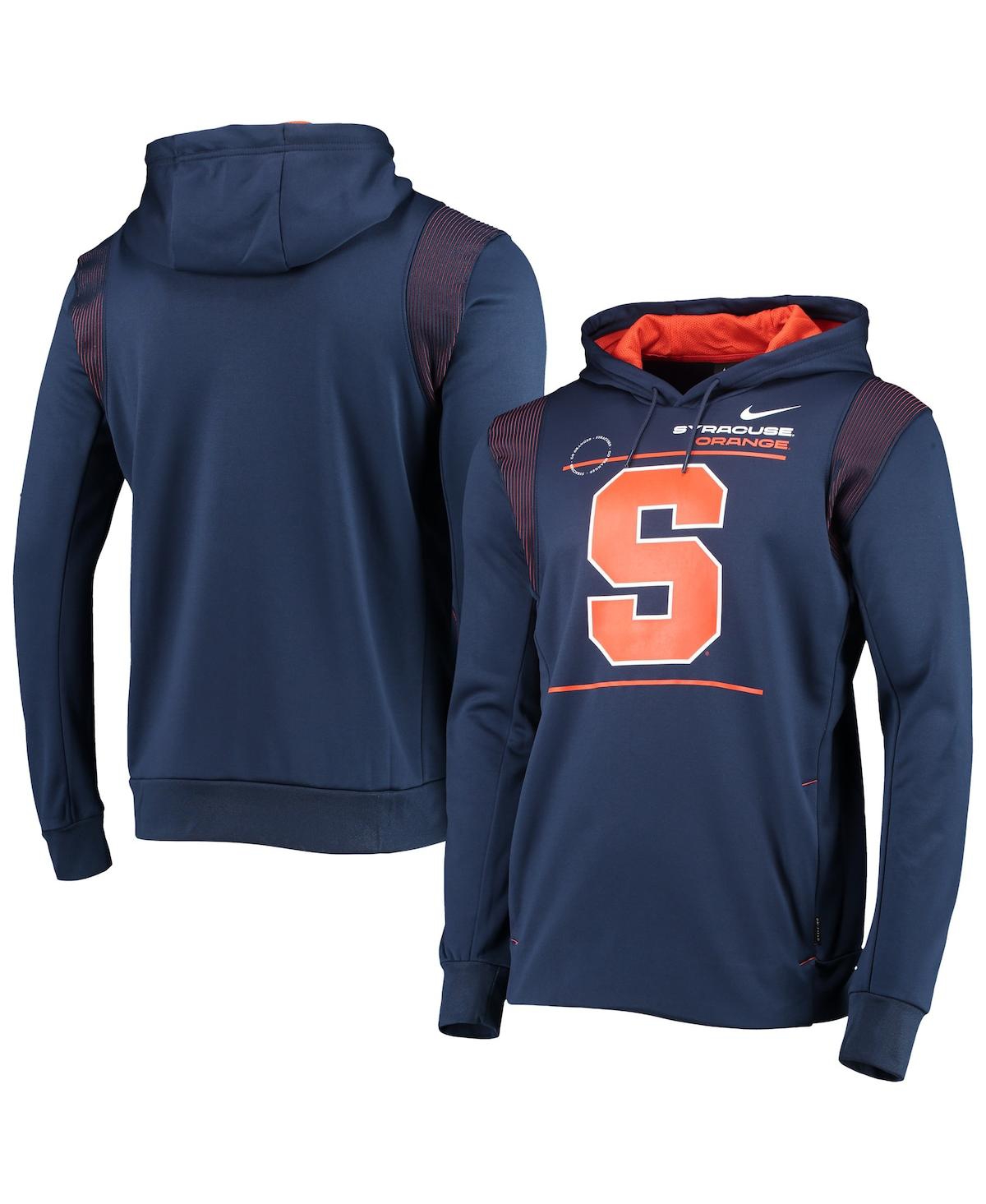Men's Nike Navy Syracuse Orange 2021 Team Sideline Performance Pullover Hoodie