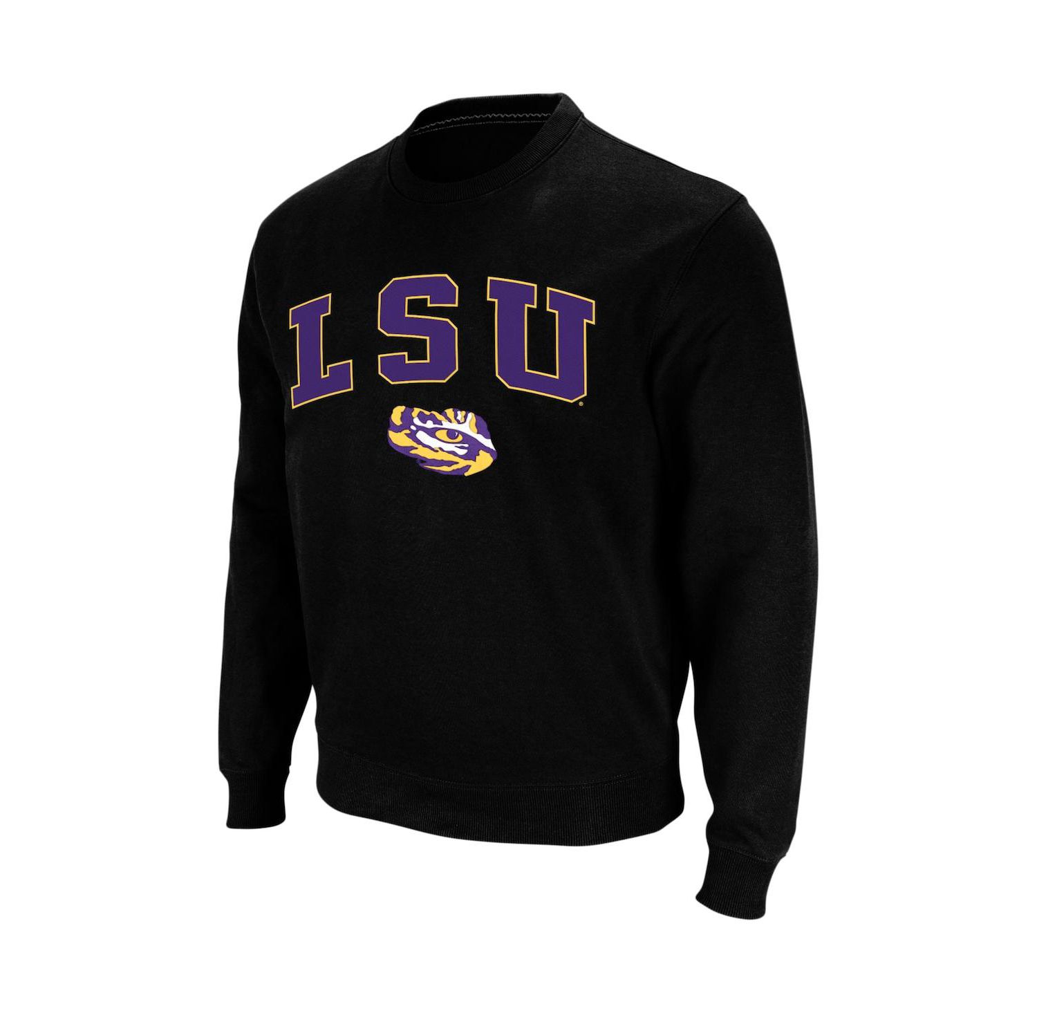 Men's LSU Tigers Arch & Logo Crew Neck Sweatshirt