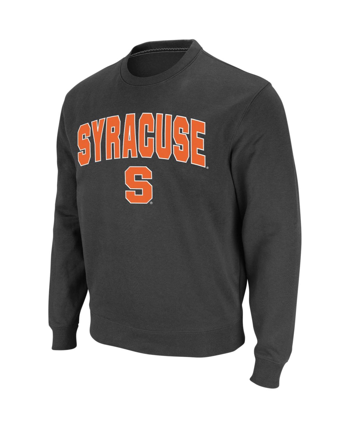 Colosseum Men's Syracuse Orange Arch & Logo Crew Neck Sweatshirt In Heather Gray