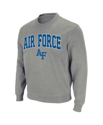 Men's Heathered Gray Air Force Falcons Arch & Logo Sweatshirt