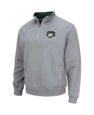 Men's Heathered Gray Ohio Bobcats Tortugas Team Logo Quarter-Zip Jacket