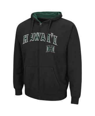 Men's Black Hawaii Warriors Arch & Logo 3.0 Full-Zip Hoodie