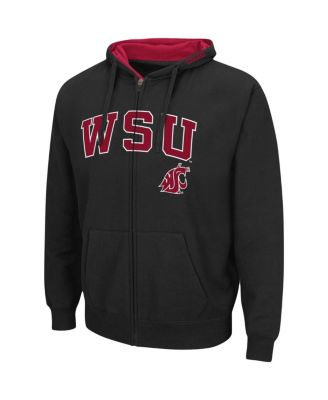 Men's Black Washington State Cougars Arch Logo 3.0 Full-Zip Hoodie