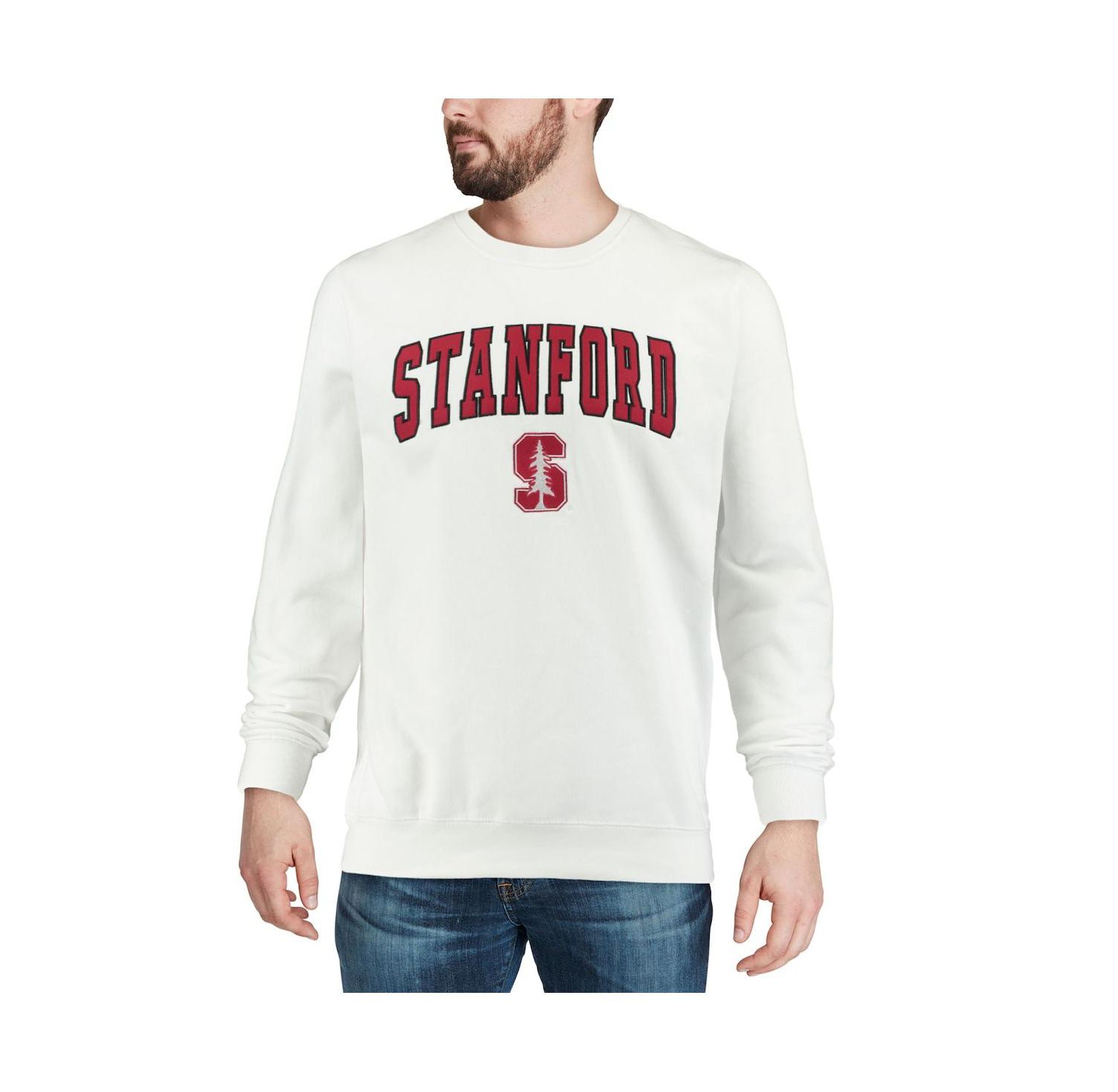 Men's Stanford Cardinal Arch & Logo Crew Neck Sweatshirt