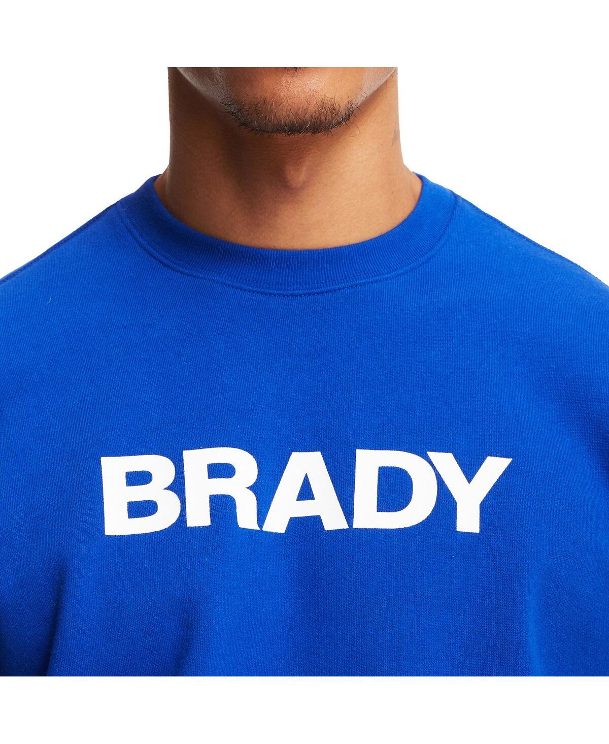 Shop Brady Men's   Blue Wordmark Pullover Sweatshirt
