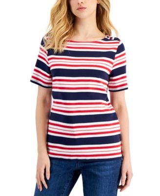 Charter Club - Women's Cotton Striped Top