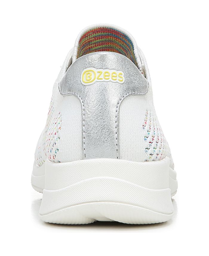 bzees golden fur trim washable slip on sneakers