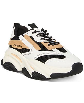 Steve Madden Women's Possession Chunky Lace-Up Sneakers & Reviews - Athletic Shoes & Sneakers - Shoes - Macy's