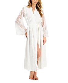 Lace Sleeve Satin Robe, Created for Macy's
