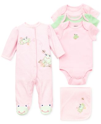 Little Me Baby Girls Sweet Frogs Gift Bundle