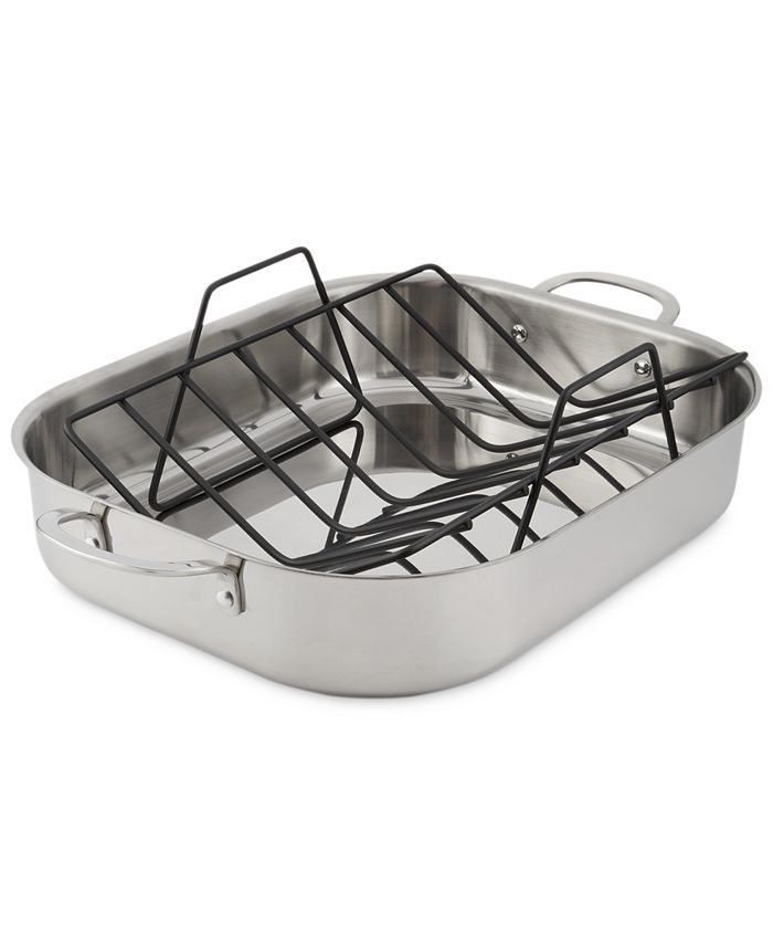 All-Clad Gourmet Accessories, Large Stainless Steel Roaster with Rack -  Macy's