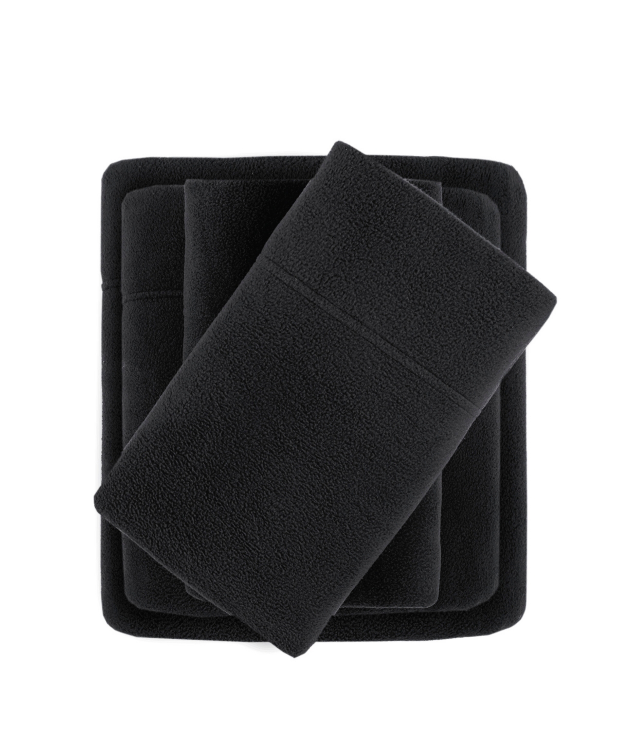 Sleep Philosophy Micro-fleece 4-pc. Sheet Set, Full In Black
