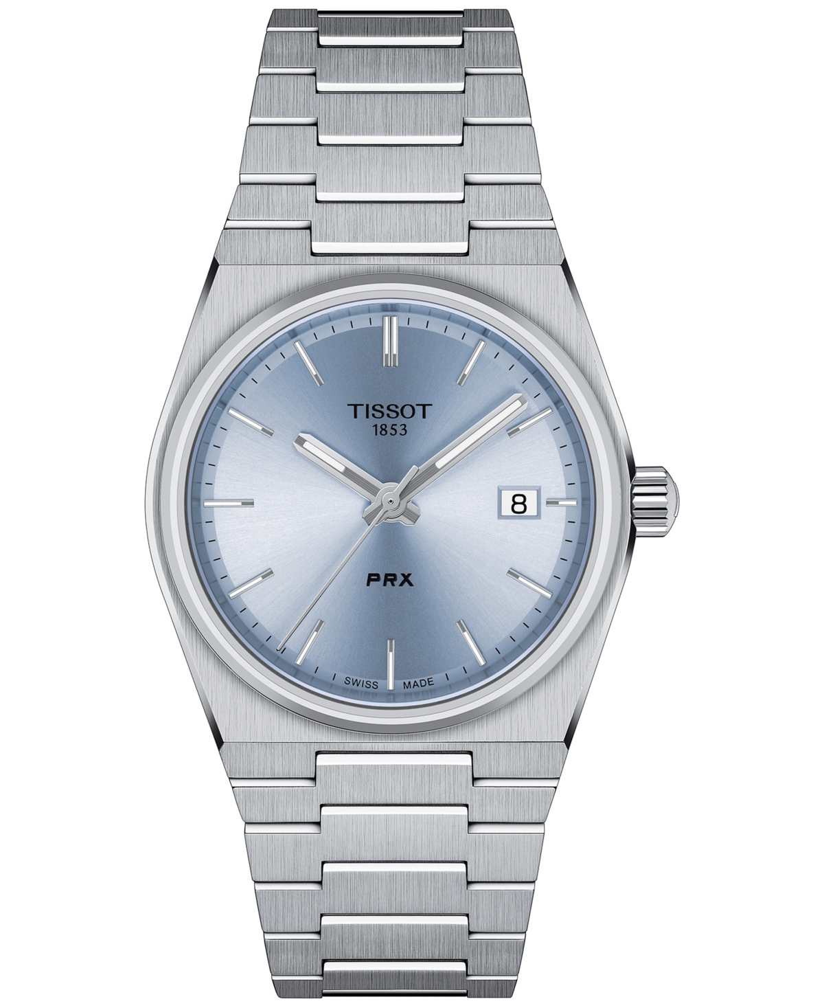 Shop Tissot Unisex Prx Silver-tone Stainless Steel Bracelet Watch 35mm