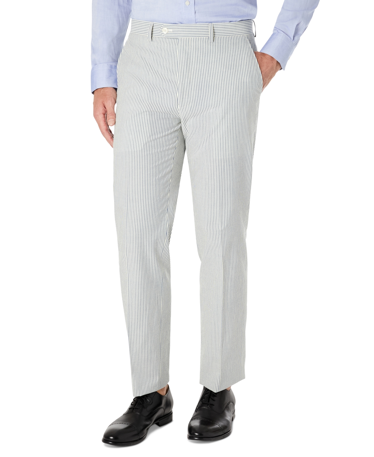 Lauren Ralph Lauren Men's Ultraflex Classic-fit Seersucker Cotton Pants In Blue