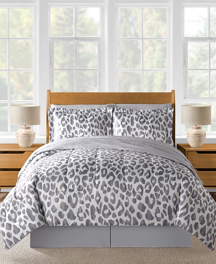 Sunham Greyscale Cheetah Grey 8-Pc Comforter Sets, Created for Macy's &  Reviews - Comforter Sets - Bed & Bath - Macy's