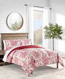 Red Bloom 3-Pc Comforter Sets, Created For Macy's