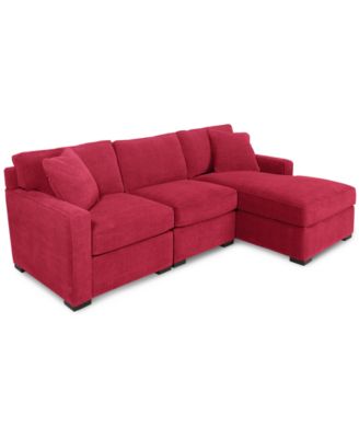 Radley 3-Pc. Fabric Chaise Sectional Sofa